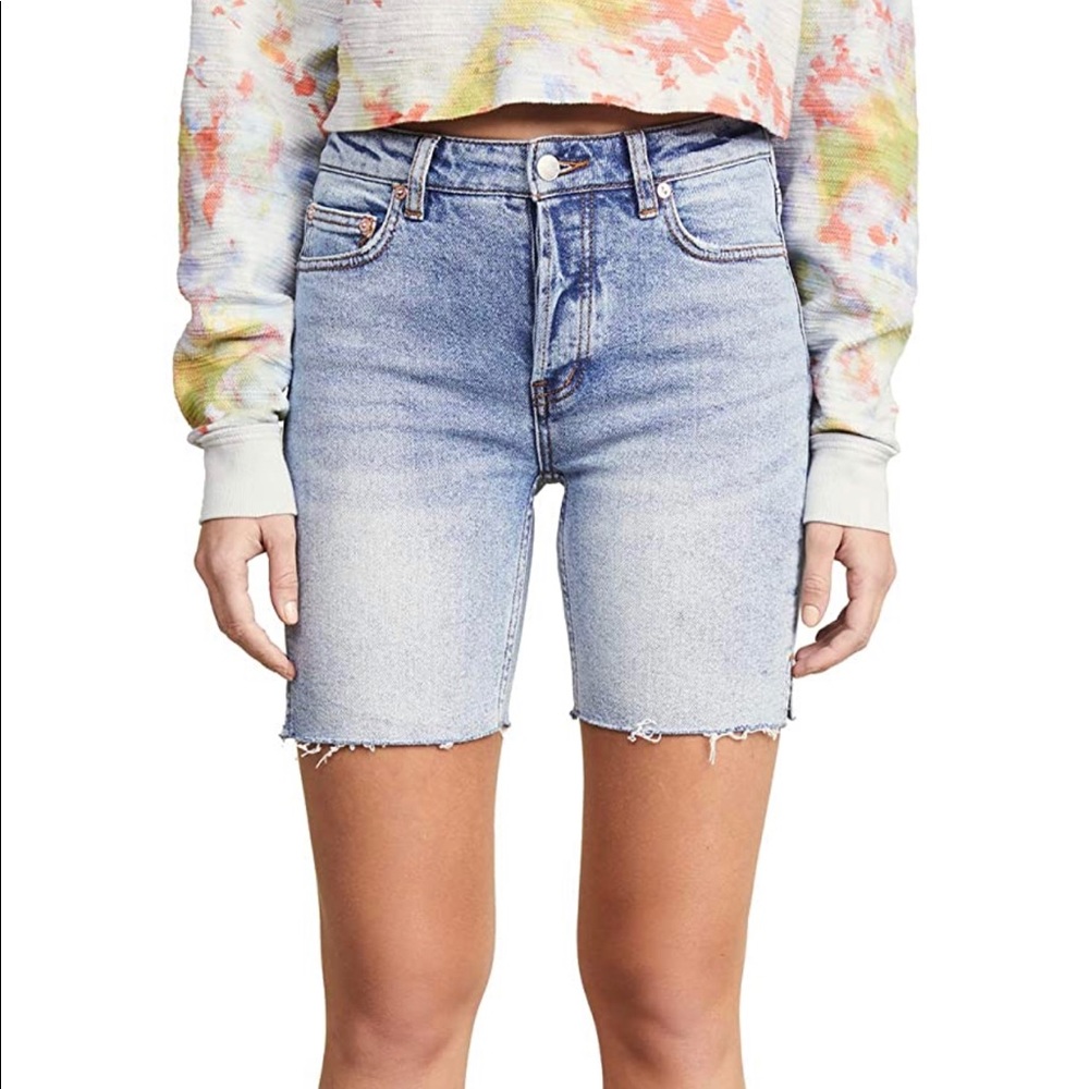 Free People Pacific Blue Wash Denim Shorts